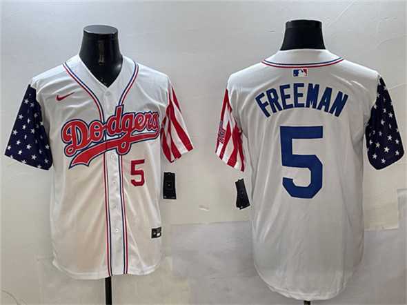 Men%27s Los Angeles Dodgers #5 Freddie Freeman White Limited Stitched Jersey->los angeles dodgers->MLB Jersey